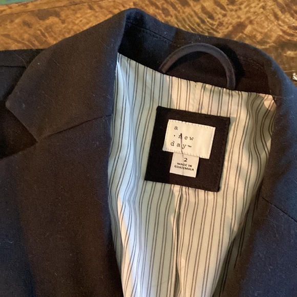a new day black one button blazer. Size 2 - Picture 2 of 3